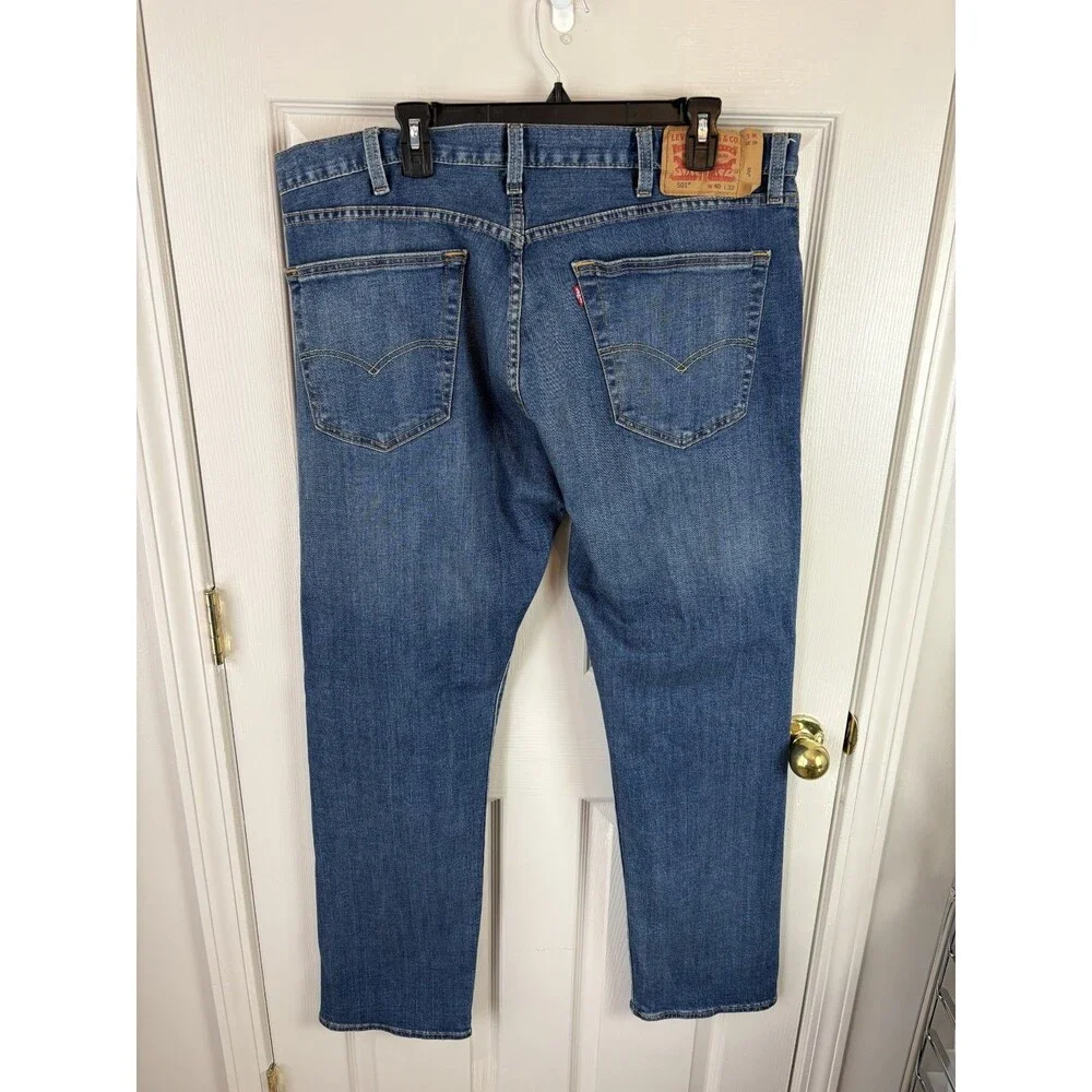 Levi 501 Mens Jeans 40x32 Medium Wash Casual Pants 269